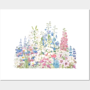 beautiful secret garden ink and watercolor Posters and Art